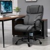 NicBex Large Adjustable Height Ergonomic High-Back Office Chairs with Universal Wheels for Work Study,Gray - 2 of 4