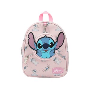Disney Stitch Playful Pose Pink 10.5” Mini PU Backpack - 1 of 4