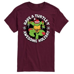 Men's - Teenage Mutant Ninja Turtles - Have A Turtley Awesome Holiday Short Sleeve Graphic T-Shirt - 1 of 4