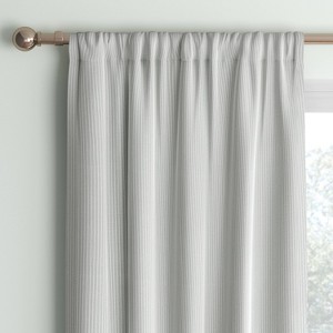 Blackout Baby Striped Window Curtain Panel Gray/Ivory - Room Essentials™ - 1 of 4