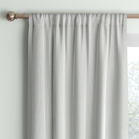 Blackout Baby Striped Window Curtain Panel Gray/Ivory - Room Essentials™ - image 1 of 4