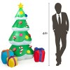 Tangkula Inflatable 6 FT Christmas Tree With Gift Boxes LED Bulbs Blow Up Yard Decoration - 3 of 4