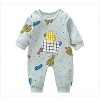 MyKids-USA Baby Cactus & Dot Pattern Long Sleeves O-Neck Cotton Jumpsuit - 2 of 4