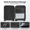 SUGIFT 20in Carry-On Luggage with Laptop Compartment, Spinner Wheels, TSA Lock & Wet/Dry Divider, Lightweight Hardshell Suitcase, Black - 4 of 4
