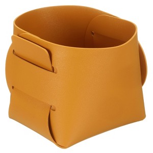 Unique Bargains PU Leather Organizing Jewelry Cosmetics Vanity Storage Tray - 1 of 4