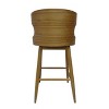Sapphtopaz Wing Back Bar Stools Set of 2 Upholstered Dining Chair with Wood Legs and Back, Counter Height Bar Stools for Kitchen, Living Room - 2 of 4