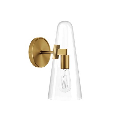 Modway Beacon Wall Sconce – 1-Light Industrial Style Fixture with Glass Shade