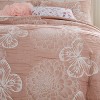 Greenland Home Fashions Mariposa Coverlet Set – Elegant, Lightweight Bedding with Floral Design for Bedroom Comfort - 3 of 4