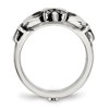 Black Bow Jewelry Stainless Steel Love, Loyalty, Friendship Claddagh Hinged Ring - image 2 of 4