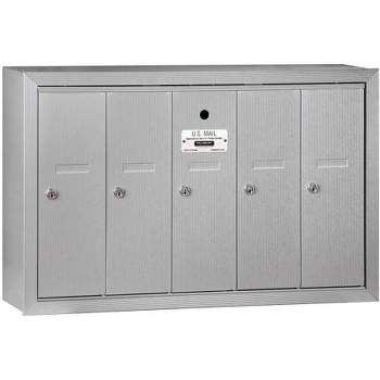 Salsbury Industries Vertical Mailbox - 5 Doors - Aluminum - Surface Mounted - USPS Access