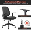 Bencmate Task and Office Chairs Modren Office Desk Chair, Swivel Wheels, and Seat-Slide Function, Black, 26"*27"*37" - 2 of 4