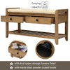 Kumasinova Wooden Ottoman with Storage -Drawers & Shoe Rack, Storage Ottoman Bench with Cushion, Multipurpose Entryway Bench, Shoe Storage Bench - 4 of 4