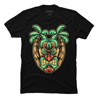 Men's Design By Humans Summer With Tiki By Donipacoceng T-shirt - Black ...