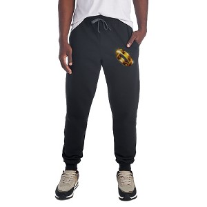 Lord of The Rings One Ring Unisex Jogger Sweatpants with Pockets for Men and Women Black - 1 of 4