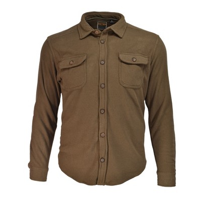 Burnside Men's Button Down Jacquard Fleece Shirt Jacket