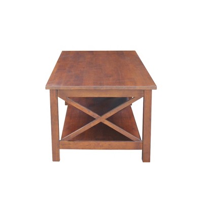Hampton Espresso 46'' Solid Rubberwood Rectangular Coffee Table