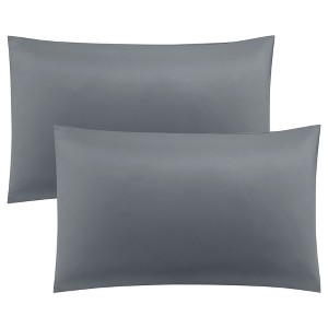 PiccoCasa Luxury Viscose from Bamboo Pillowcases with Zipper Closure 2 Pcs - 1 of 4