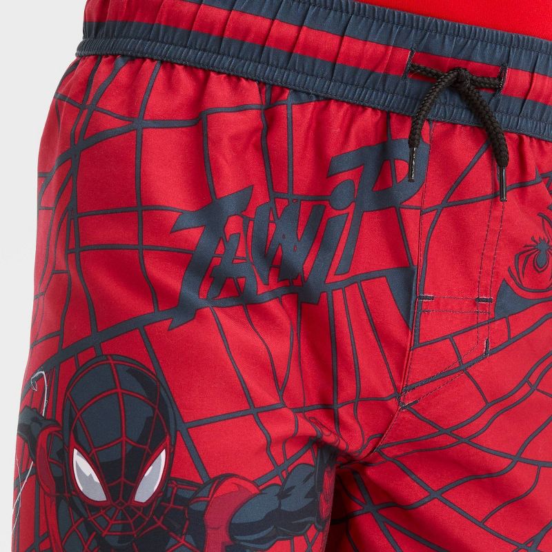Boys&#39; Spider-Man Fictitious Character Swim Shorts - Red, 2 of 4