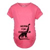Maternity Hoping For a Dinosaur Funny Baby Pregnancy Announcement T shirt - Crazy Dog Maternity T Shirt - 2 of 4