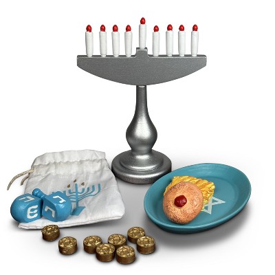 The Queen’s Treasures 18 Inch Doll 22 Piece Hanukkah Play Accessory and Food Set