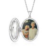 Ross-Simons 0.10 ct. t.w. Diamond Cross Locket Necklace in Sterling Silver and 18kt Gold Over Sterling Size 18 - 3 of 4