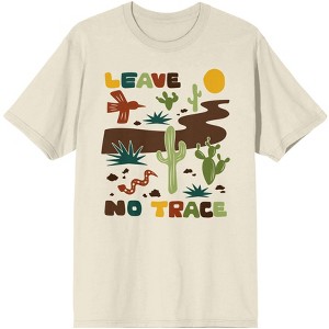 Adventure Society Leave No Trace Men's Natural T-Shirt - 1 of 3