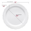 Smarty Had A Party White w/ Silver Vintage Rim Plastic Dinnerware Set - 120 Sets - 3 of 4