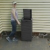 Dolonm 31GAL Outdoor Trash Can - Weatherproof, Large Capacity, Easy to Clean, Fade & Rust Resistant, Durable Resin Material,Black - 4 of 4