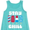 Girls' - Instant Message - Americana Graphic Sleeveless Aline Dress - 2 of 4