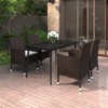 vidaXL Garden Dining Set Brown PE rattan 5 Piece Set - 2 of 4