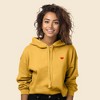 Dalix Pixel Heart Embroidered Fleece Cropped Hoodie Cold Fall Winter Women - 2 of 4
