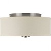 Progress Lighting Inspire 1-Light LED Flush Mount, Brushed Nickel, Linen Shade - 2 of 4