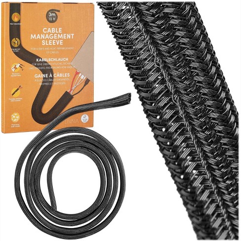 Set Of Twelve 25-inch Cord Covers - 300-inch Total On-wall Cable Management  Kit For Wall-mounted Tv Or Computer Cables By Simple Cord (black) : Target