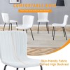 DOMETOUR Luxury Minimalist Dining Chairs Set of 4 with Black Metal Legs, Modern Design for Versatile Interiors - 4 of 4