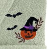 Linum Home Textiles 100% Turkish Cotton Unisex Terry Embroidered Bath Robe - Pumpkin Head - 3 of 3
