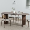 PexFix 67" x 33.5" Solid Wood Oval Dining Table Modern Kitchen Table Farmhouse with Reversible Arched Legs for Living Room Kitchen Home Office Walnut - 4 of 4