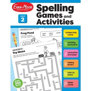 Spelling Games and Activities, Grade 2 Teacher Resource - by  Evan-Moor Educational Publishers (Paperback) - 1 of 1