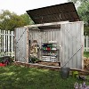 Garbage Bin Shed Stores, 3x6 FT Outdoor Metal Storage Shed for 2 Trash Cans, Steel Lockable Trash Can Storage for Garden Yard Lawn - 2 of 4