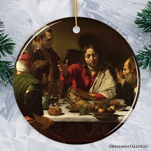 Caravaggio Supper at Emmaus Ornament, Famous Painting Christmas Decoration Souvenir| OrnamentallyYou - 1 of 4