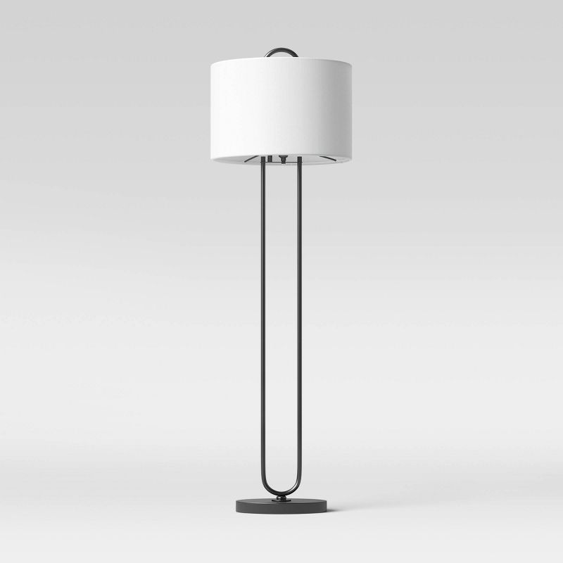 Floor Lamp Black Iron (Includes LED Light Bulb) - Threshold&#8482;, 1 of 6