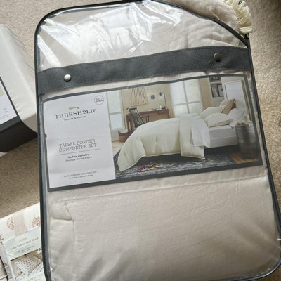 Cotton Tassel Border Comforter & Sham Set - Threshold™ : Target
