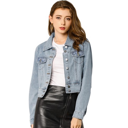 Cropped denim jacket on sale target