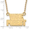 Black Bow Jewelry 14k Yellow Gold Plated Sterling Silver Wake Forest Demon Deacons NCAA Necklace 18 Inch - 2 of 4