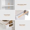 Kitchen Island, with Storage Rack, Drawers, Spice Rack & Towel Rack, for Dining, Kitchen & Barbecue - 3 of 4