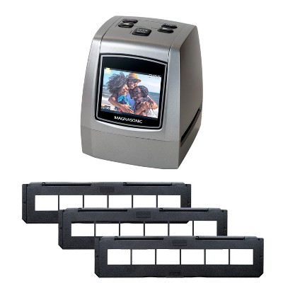 Magnasonic All-In-One High Resolution 24MP Film Scanner with 35mm Negative Film Holders, Converts Film Slides Negatives - Silver