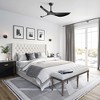 Wanze of Ocean 38 in. Modern Black Indoor 6-Speed Balck Blades Downrod Mount Ceiling Fan with Remote and 3-Size Adjustable Downrods - 2 of 4