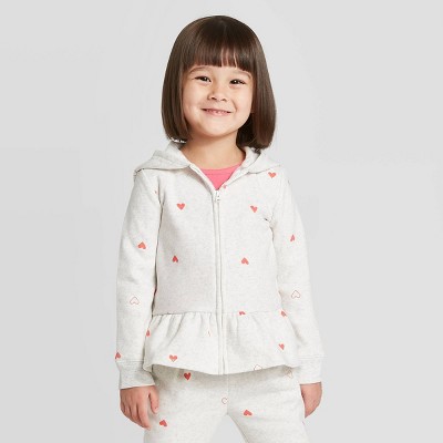 toddler girls zip up hoodie