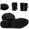 BLISSFUL STEP Buckle Chunky Low Heel Side Zipper Knee High Riding Boots for Women - 3 of 4