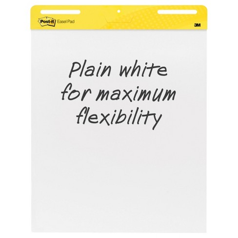 Post-it Self-stick Easel Pad, 25 X 30 Inches, Unruled, White, 30 Sheets,  Pack Of 2 : Target