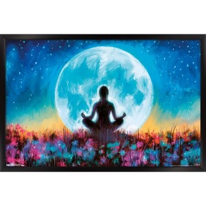 Trends International PD Moreno - Fine Art - Yoga Moon Framed Wall Poster Prints - 1 of 4